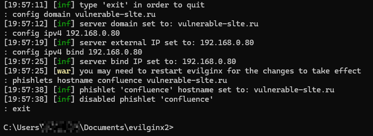 Evilginx phishing evilginx config phishing domain