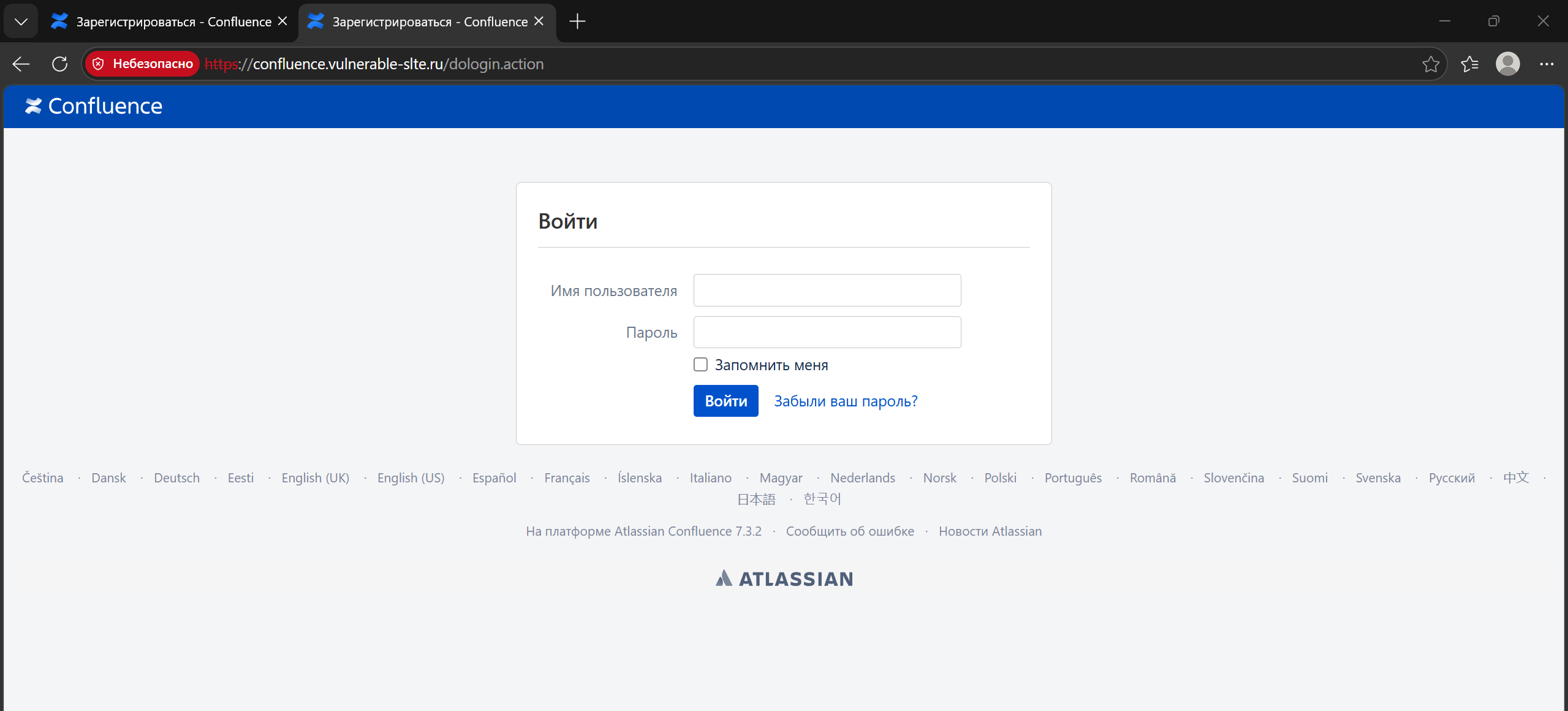 Evilginx phishing confluence login via phishing