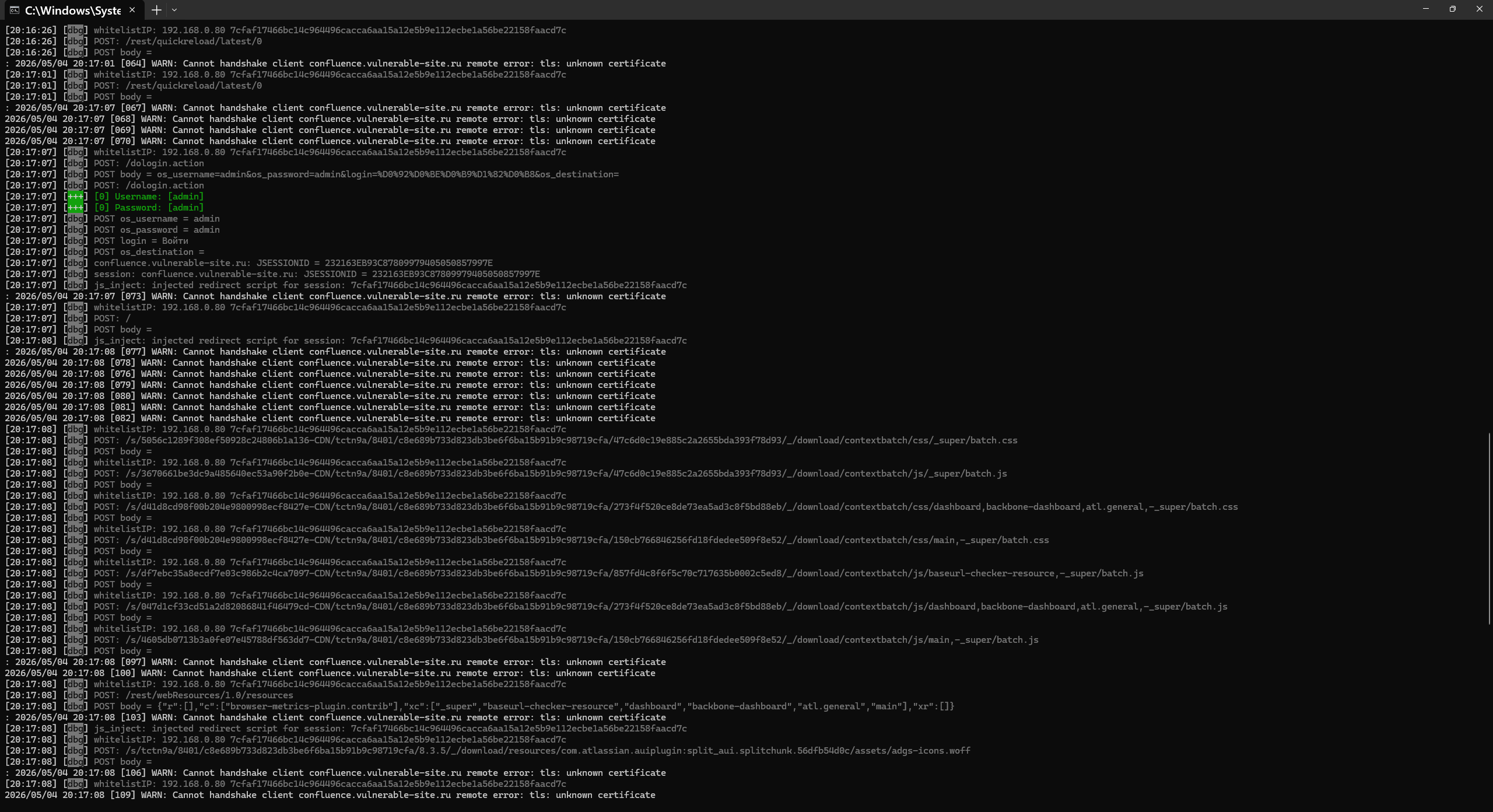 Evilginx phishing evilginx creds intercepted