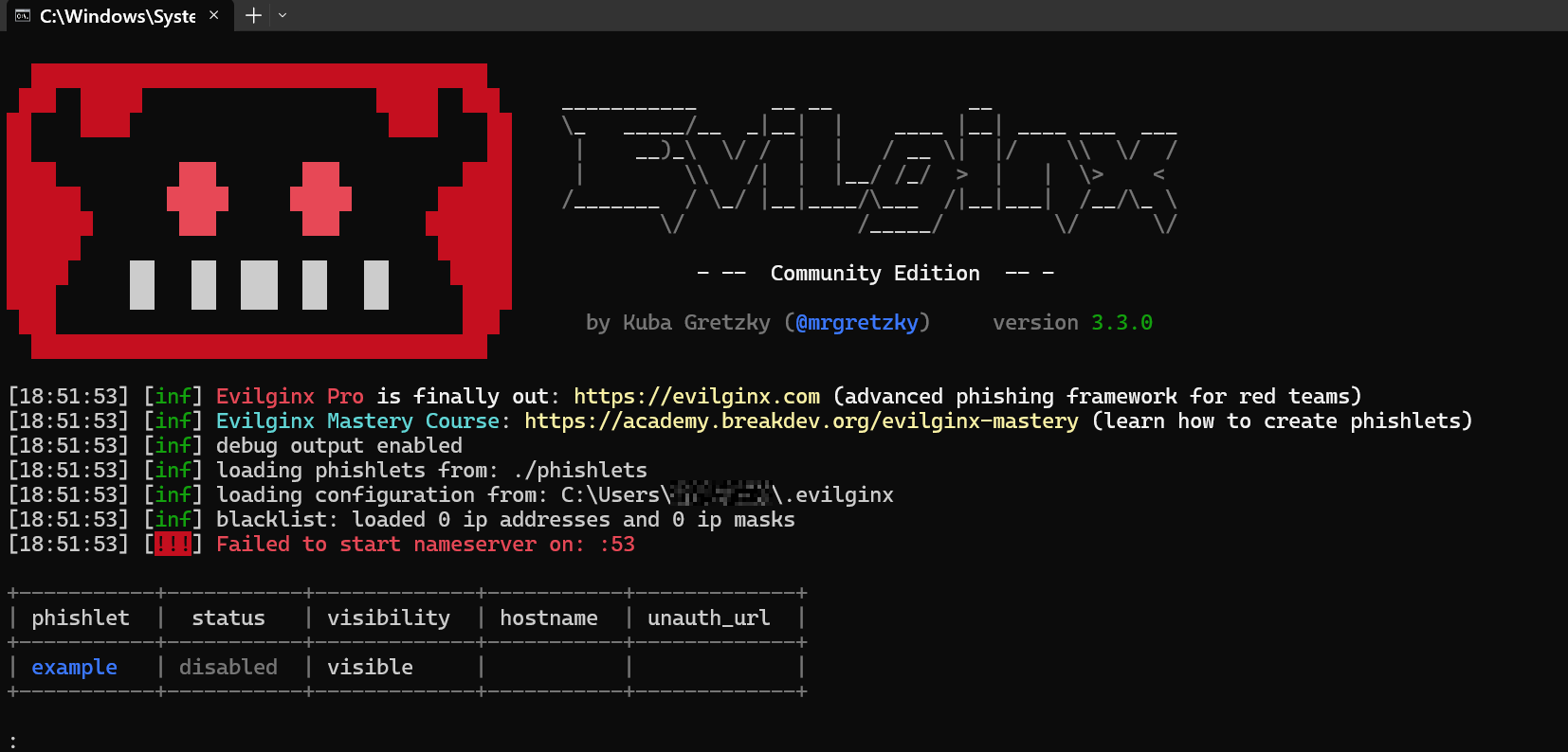 Evilginx setup evilginx first run